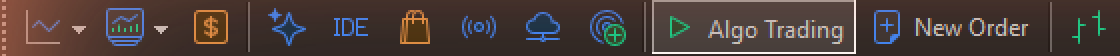 MT5 toolbar with the Algo Trading button